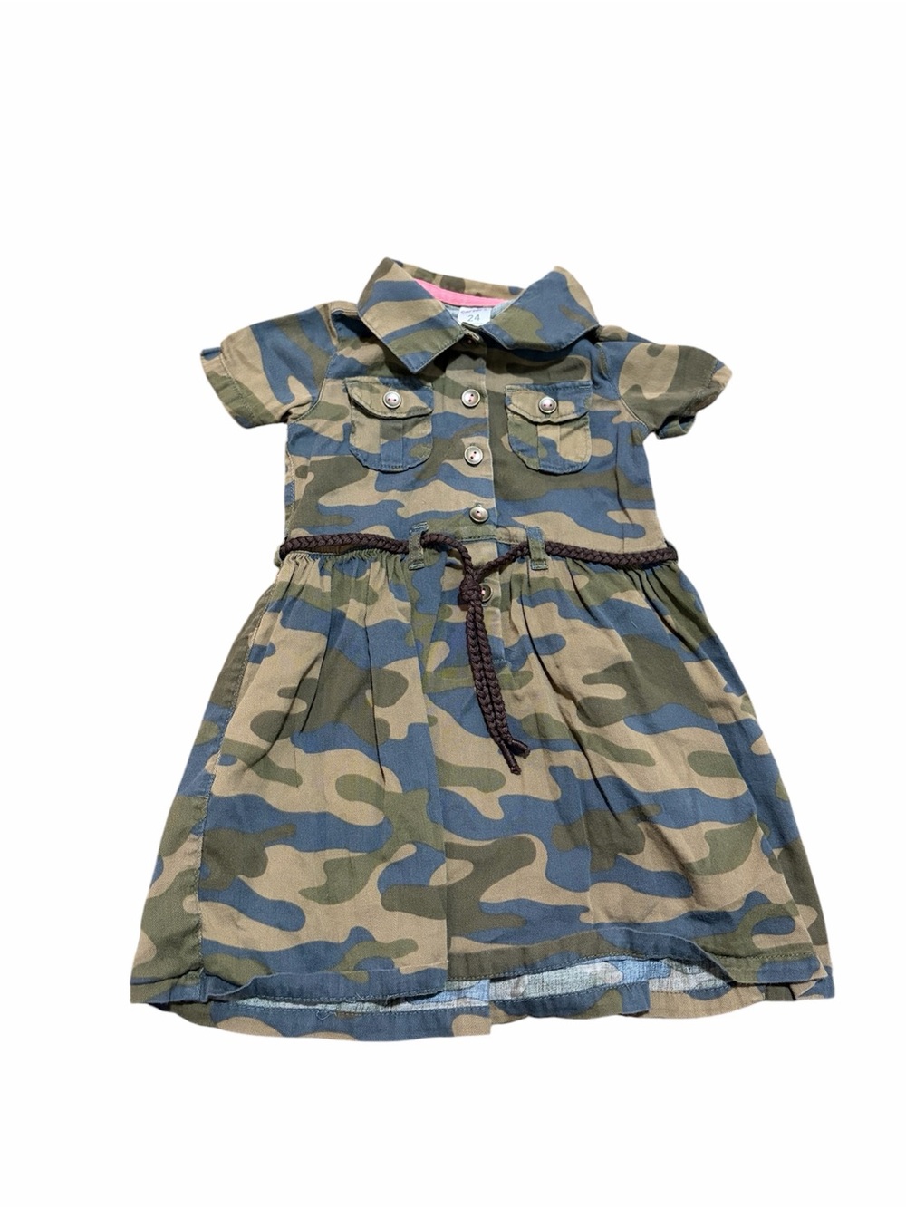 Carter’s Army Green Dress 2T – Cute & Great Condition!